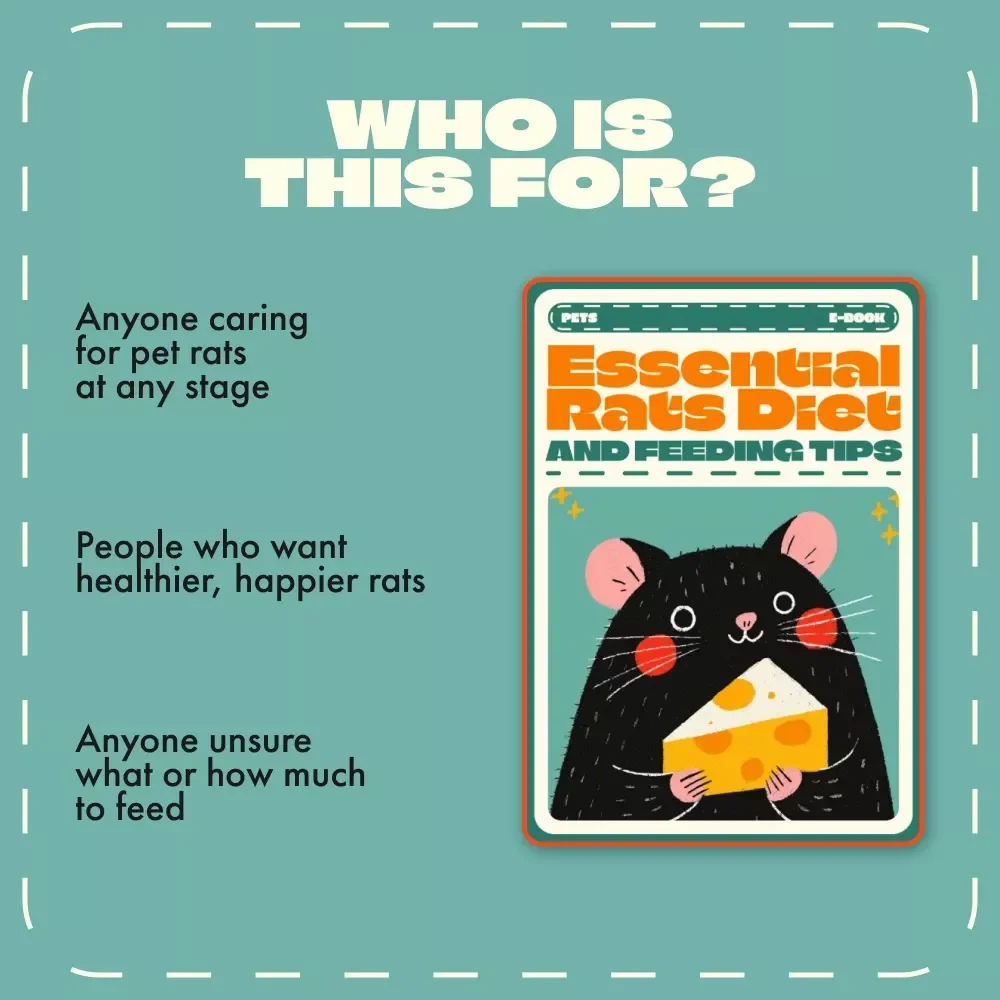 Essential Rats Diet and Feeding Tips eBook | Complete Rat Nutrition Guide | Healthy Rat Meal Plans, Feeding Schedules & Treat Ideas | Digital Download for Pet Owners