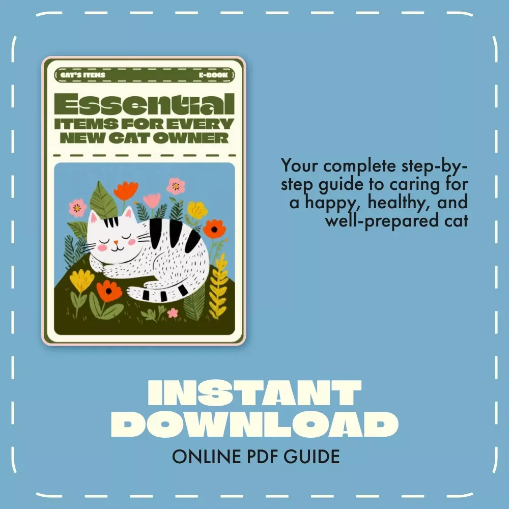 Essential Items for Every New Cat Owner | Printable Cat Care Guide, eBook & Checklist for Beginners | Digital Download for Pet Parents