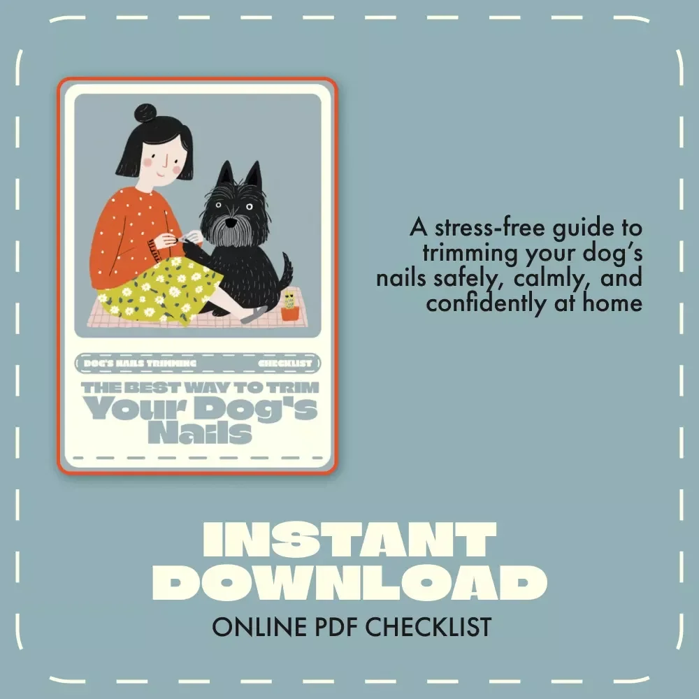The Best Way to Trim Your Dog’s Nails | Printable Dog Nail Care Checklist | Digital Download for Pet Grooming at Home