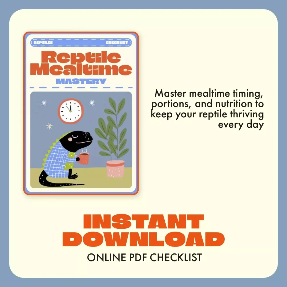 Reptile Mealtime Mastery | Feeding Schedules for Reptiles Checklist | Digital Download Guide for Reptile Owners, Herpetology Enthusiasts & Pet Keepers