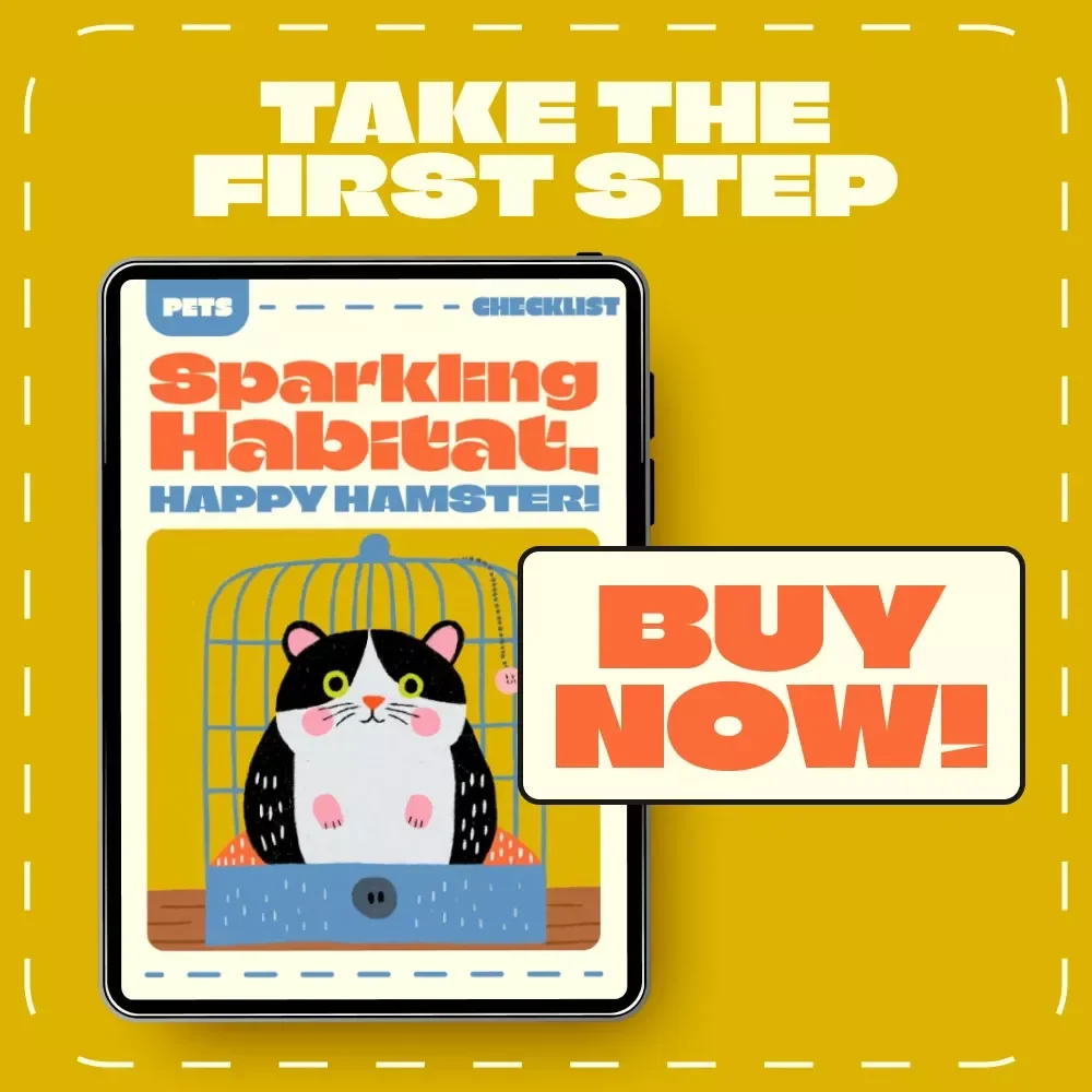 Sparkling Habitat, Happy Hamster! | Printable Hamster Cage Cleaning Checklist | How to Clean a Hamster Cage Step-by-Step Guide for Pet Owners