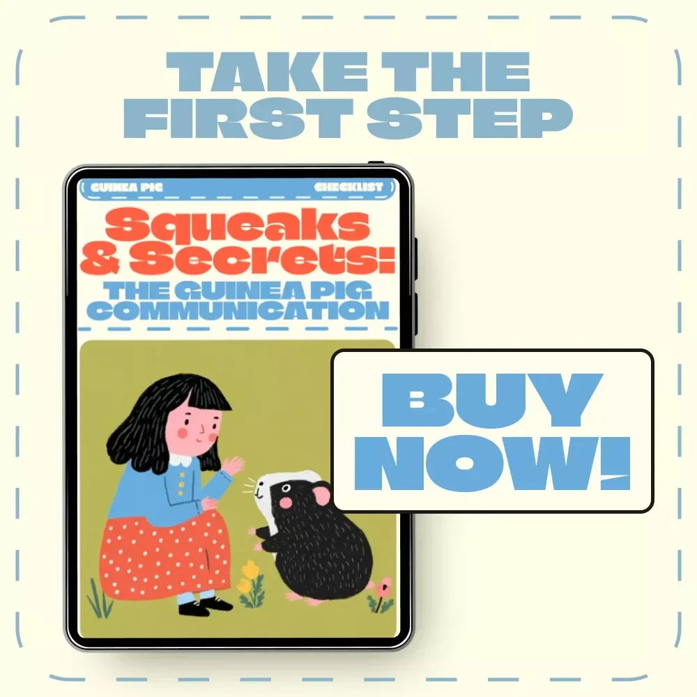Squeaks & Secrets: The Guinea Pig Communication Checklist | Understand Why Is My Guinea Pig Squeaking | Printable & Digital Pet Care Guide for Owners