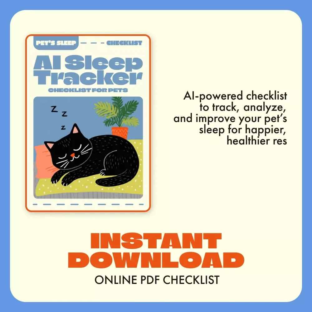 AI Sleep Tracker Checklist for Pets | How to Use AI to Analyze Your Pet’s Sleep Patterns | Digital Download Guide for Pet Owners & Animal Lovers