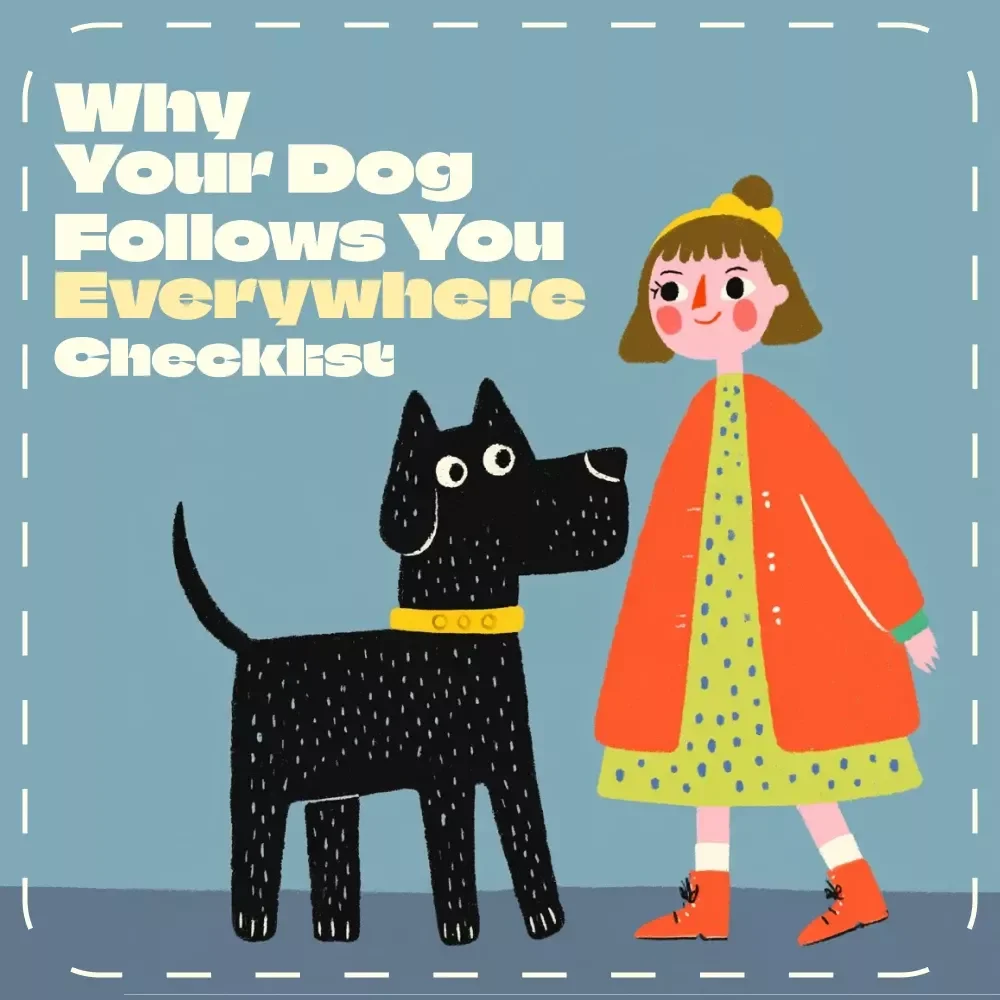 Why Your Dog Follows You Everywhere Checklist | Printable Pet Behavior Guide | Digital Download for Dog Owners | Why Does My Dog Follow Me Everywhere
