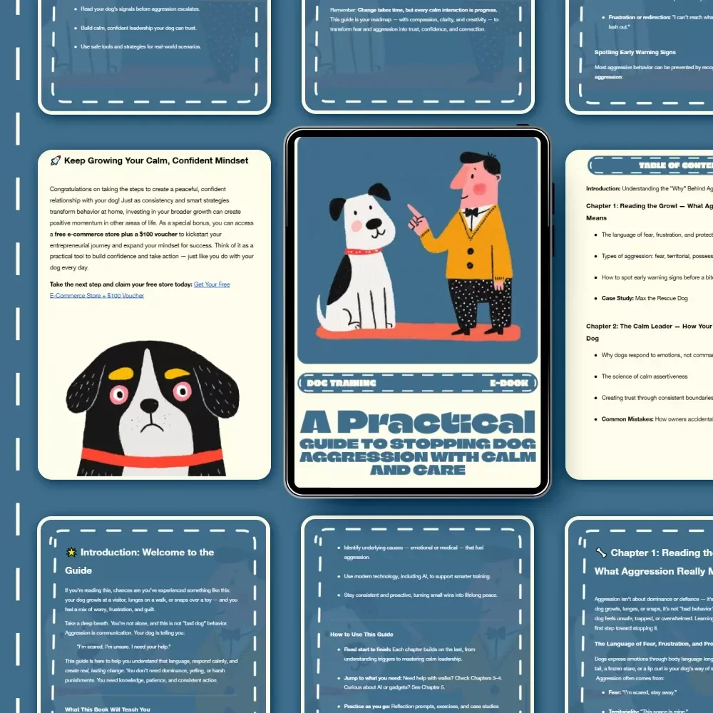 A Practical Guide to Stopping Dog Aggression with Calm and Care | How to Stop a Dog from Being Aggressive | Gentle, Science-Based Dog Training eBook for Pet Owners