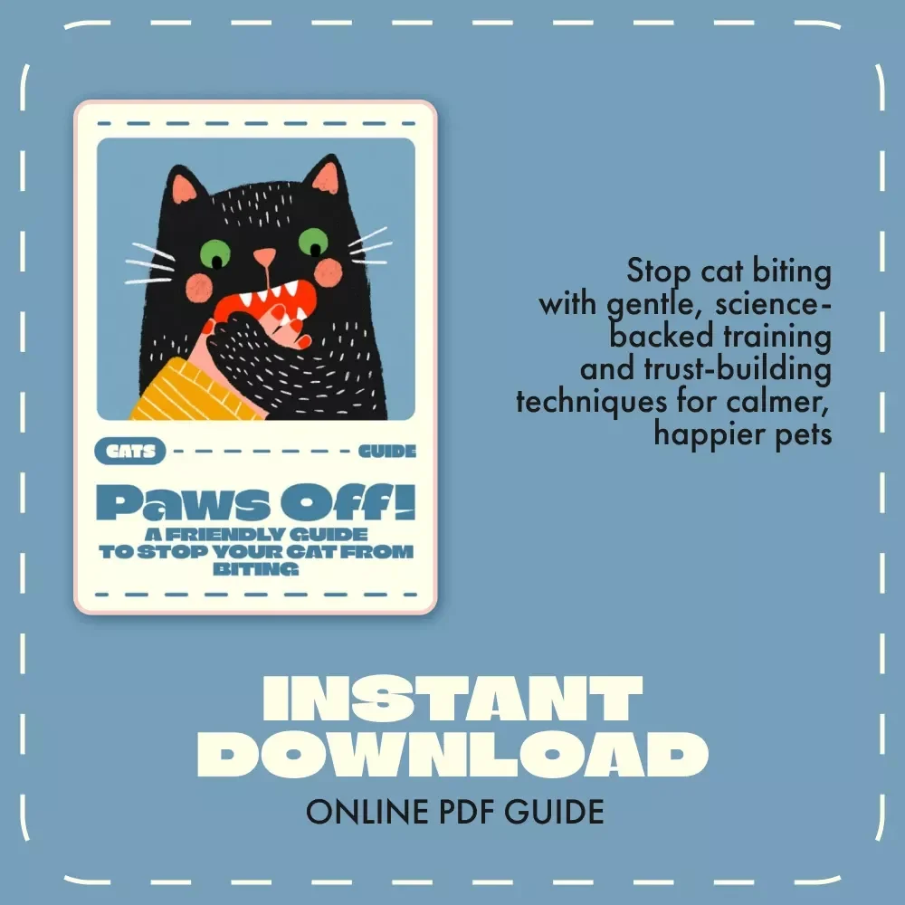 Paws Off! A Friendly Guide to Stop Your Cat from Biting | How to Stop a Cat from Biting | Cat Behavior Training eBook for Pet Owners