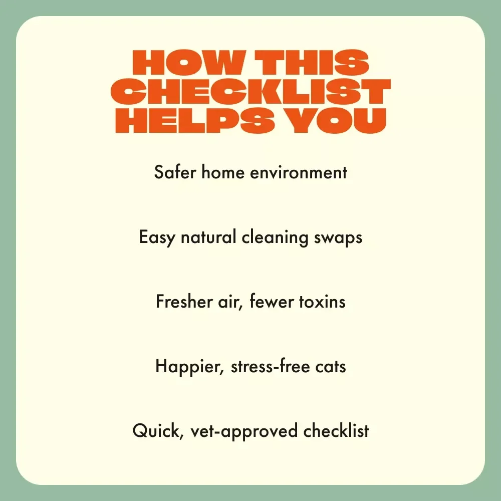 Purrfectly Safe Cleaning: A Cat-Friendly Checklist | Digital Download for Cat Owners | Safe Cleaning Products for Cat Homes | Printable Pet-Safe Cleaning Guide