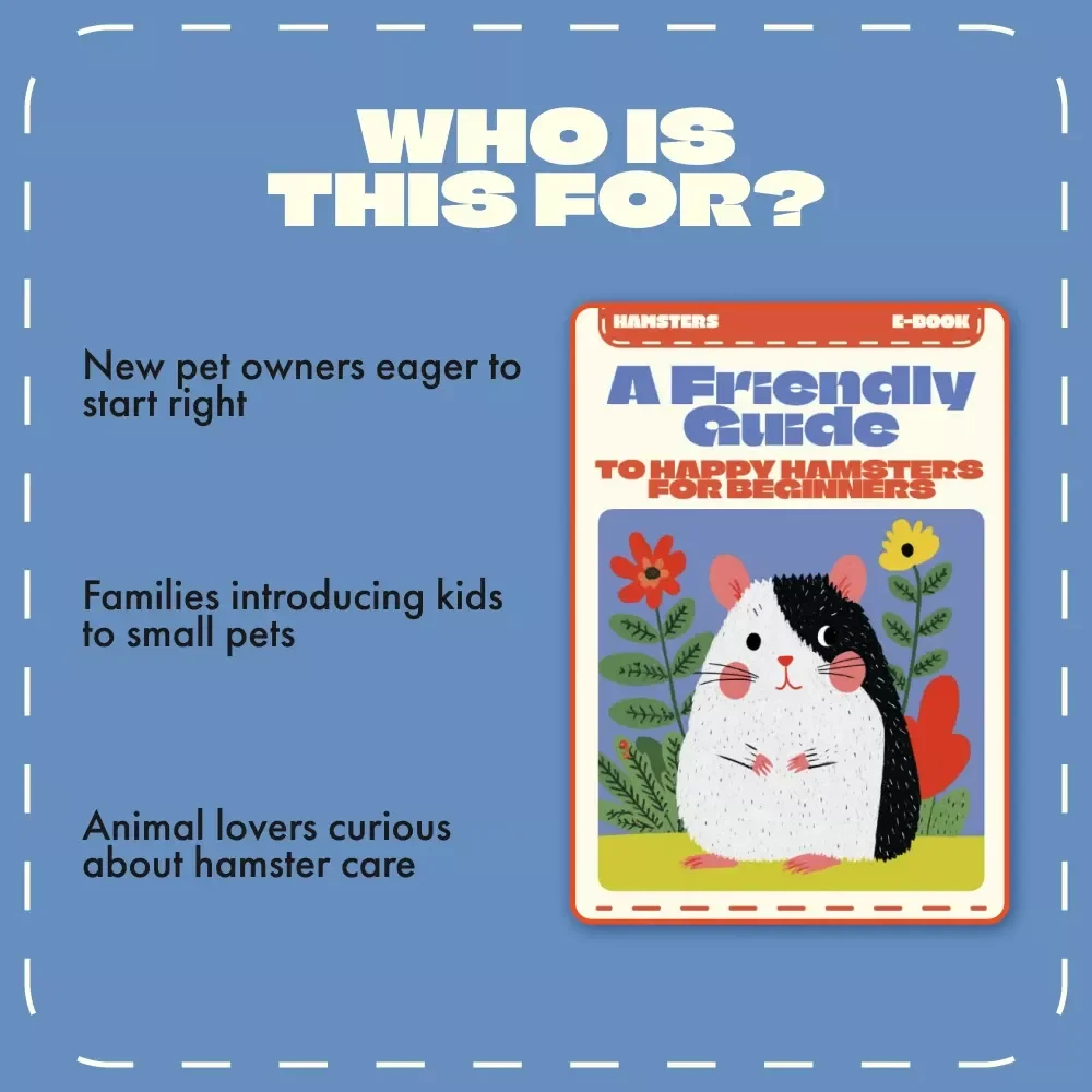 A Friendly Guide to Happy Hamsters for Beginners | Hamster Care Tips for Beginners | Digital eBook for New Pet Owners