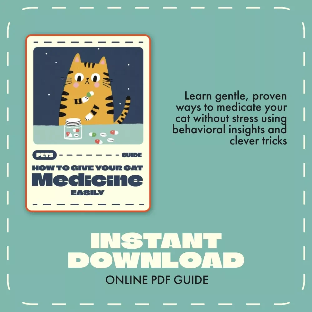 How to Give Your Cat Medicine Easily | eBook Guide for Cat Owners | Learn how to give a cat a pill without stress or scratches | Digital Download