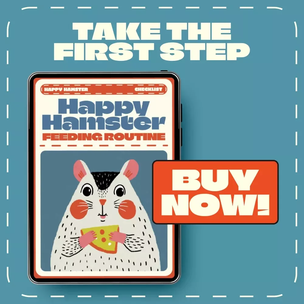 Happy Hamster Feeding Routine Checklist | Printable Guide for Pet Owners | Digital Download on How Often Should I Feed a Hamster | Hamster Care Schedule & Nutrition Planner