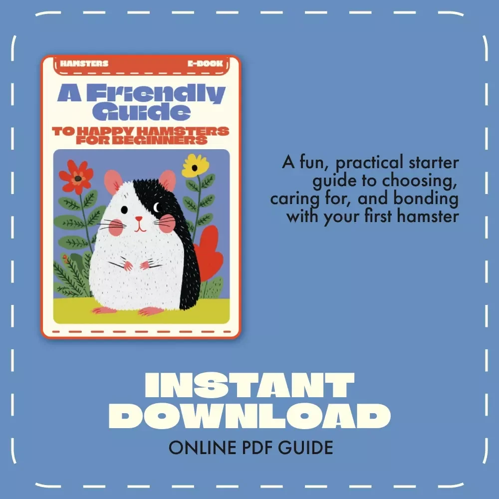 A Friendly Guide to Happy Hamsters for Beginners | Hamster Care Tips for Beginners | Digital eBook for New Pet Owners