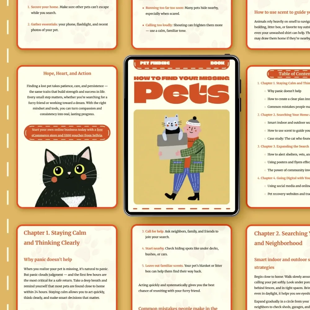 How to Find Your Missing Pet | Essential eBook Guide on What to Do If Your Pet Goes Missing | Digital Download for Pet Owners