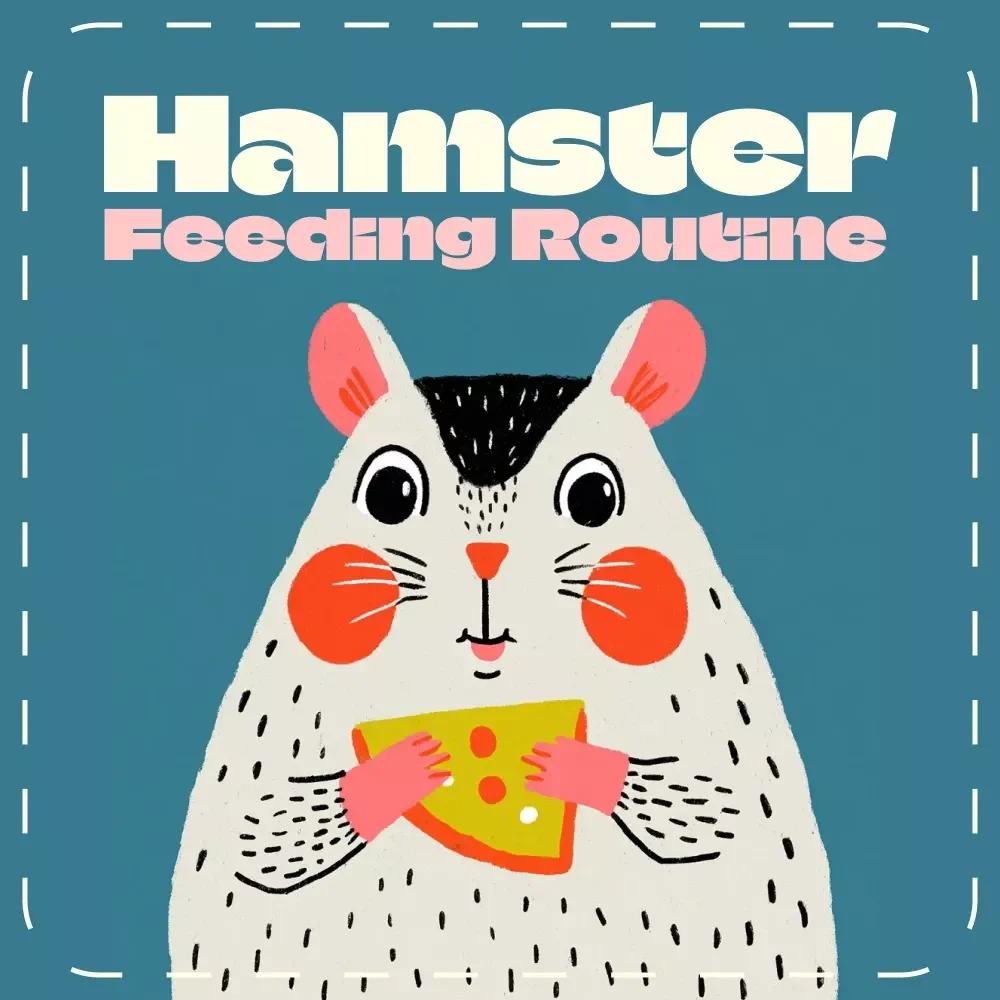 Happy Hamster Feeding Routine Checklist | Printable Guide for Pet Owners | Digital Download on How Often Should I Feed a Hamster | Hamster Care Schedule & Nutrition Planner