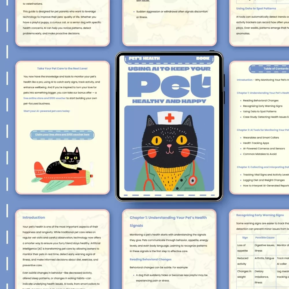 Using AI to Keep Your Pet Healthy and Happy | Digital Pet Care Guide, eBook & Checklist for Smart Pet Owners | AI Pet Health Monitoring & Wellness Tools