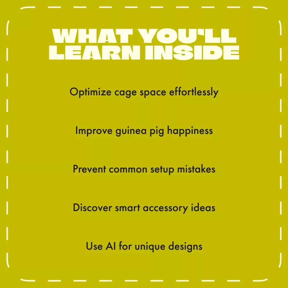 Guinea Pig Homes Made Perfect | Ultimate Guide to the Best Cage Size for Guinea Pigs, Accessories, Layouts & AI Setup Prompts | Printable PDF Download