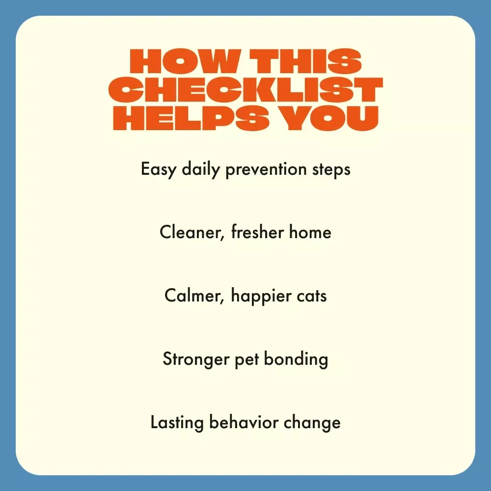No-Spray Solutions for Happier Cats | Printable Checklist & Guide | How to Prevent Cats from Spraying Naturally