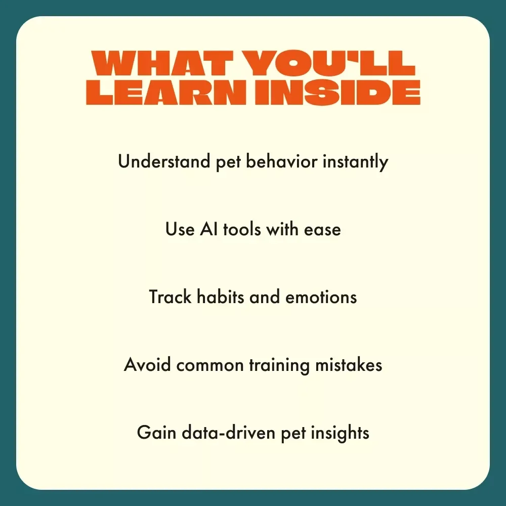 Using AI to Understand Your Pet’s Behavior | eBook Guide for Pet Owners | Learn how to use AI to analyze your pet's behavior, recognize patterns, and improve communication
