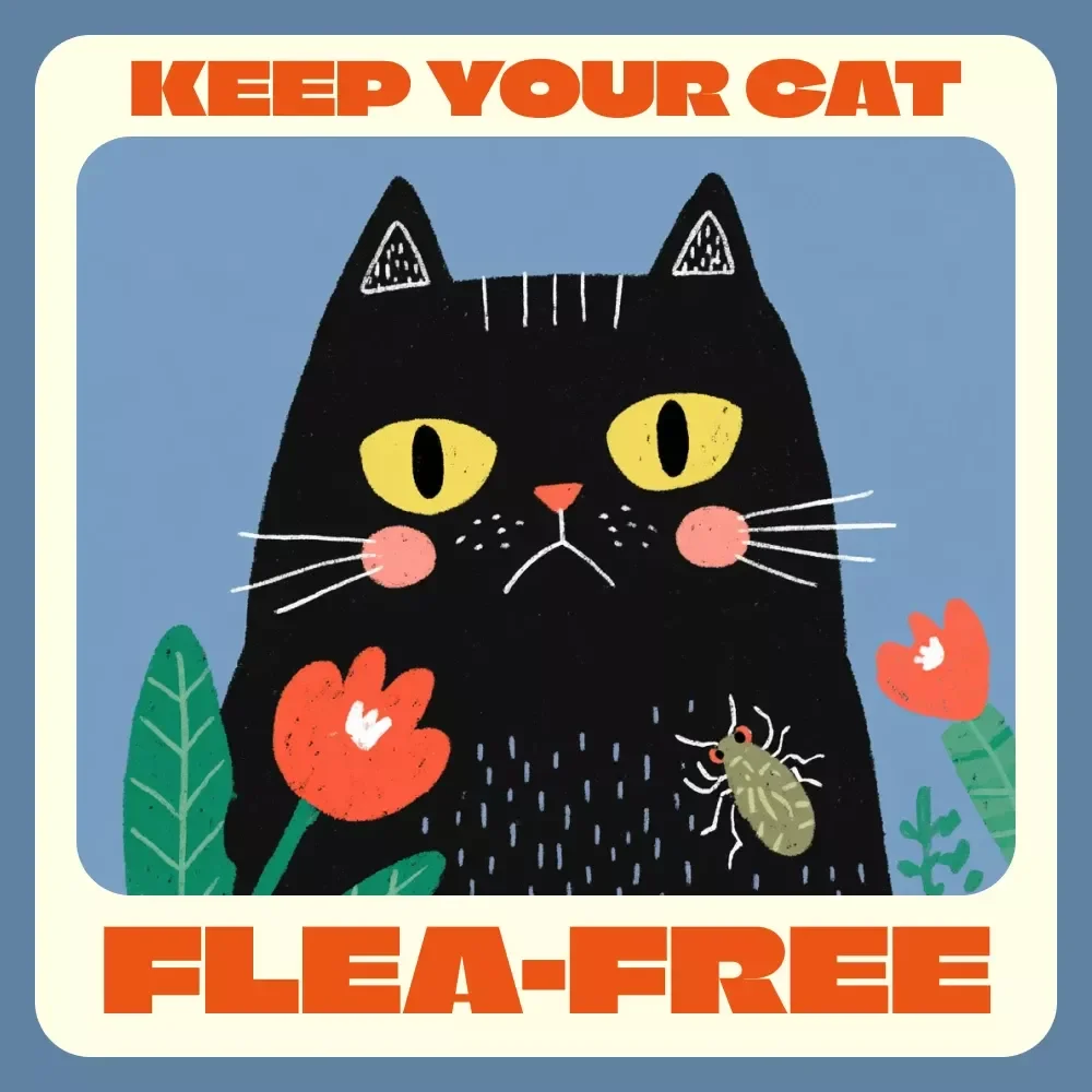 Keep Your Cat Flea-Free | Digital Pet Care Guide | What to Do If Your Cat Has Fleas | Printable eBook for Cat Owners