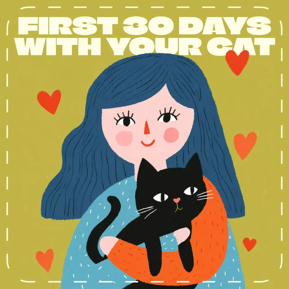First 30 Days with Your Cat | Digital First Month Checklist for Cats | Printable Pet Owner Guide