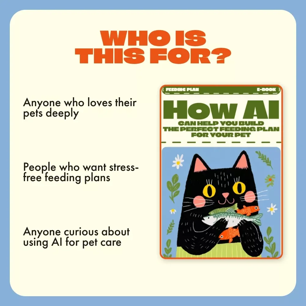 How AI Can Help You Build the Perfect Feeding Plan for Your Pet | AI-Powered Pet Nutrition eBook | Learn how to use ai to create a custom feeding plan | Smart Pet Feeding Guide for Personalized Nutrition