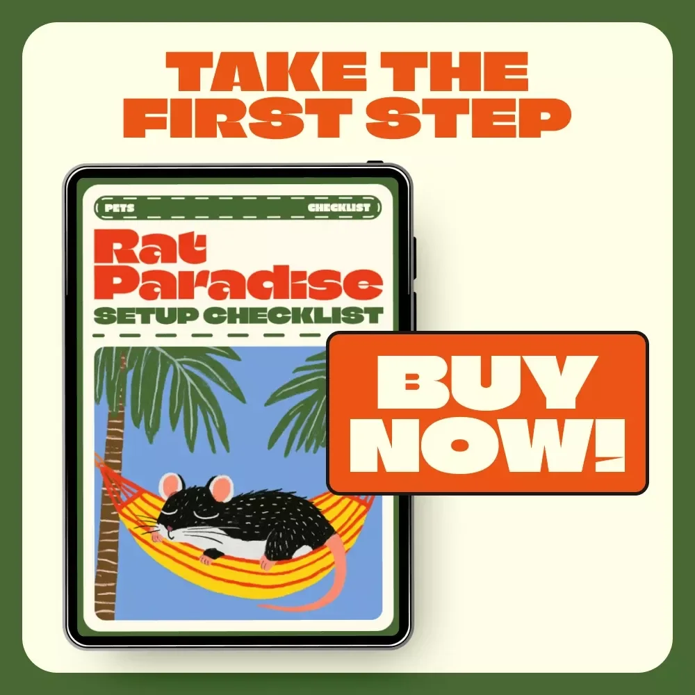 Rat Paradise Setup Checklist | Printable Rat Cage Setup and Enrichment Guide for Happy, Healthy Pet Rats | Digital Download for Rat Owners
