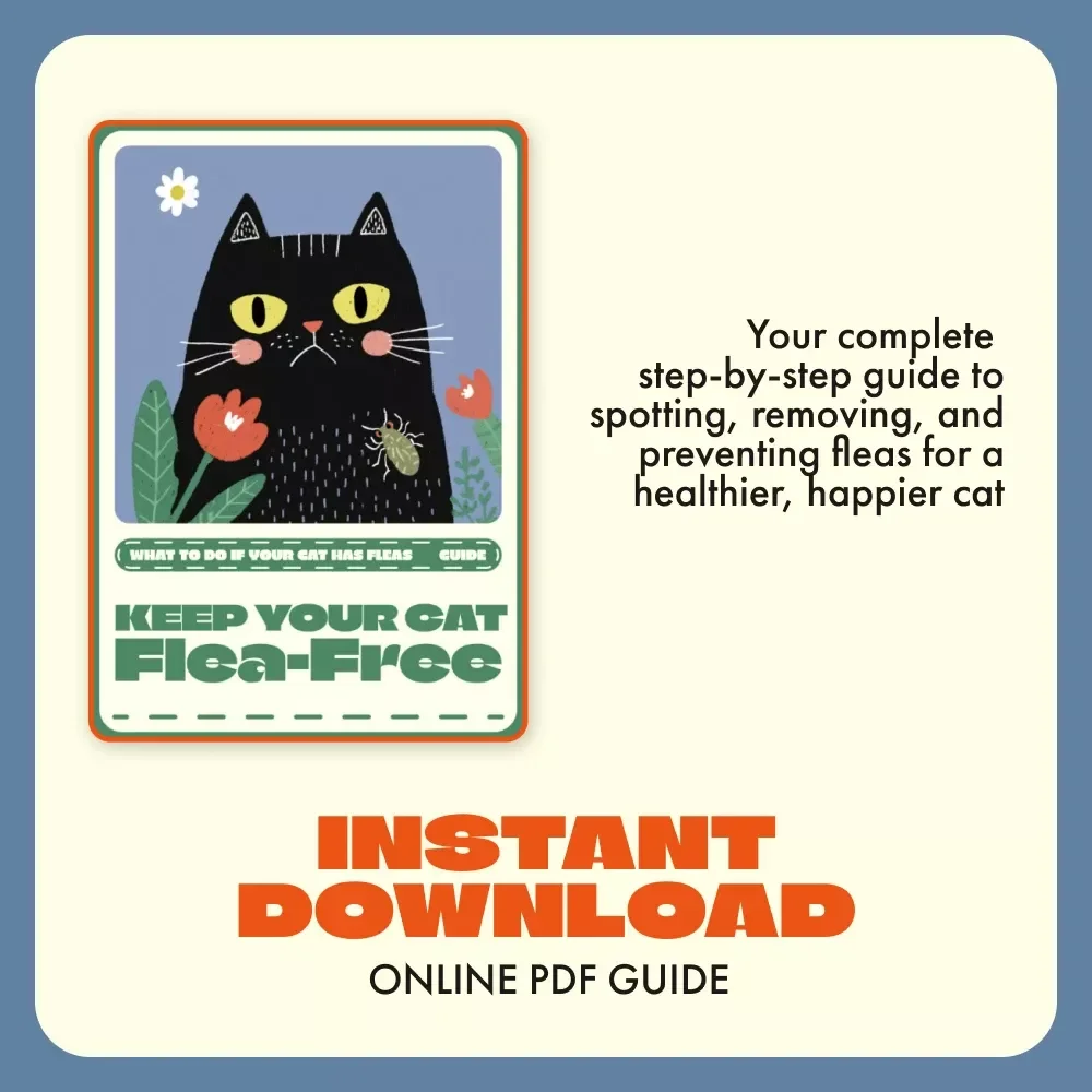 Keep Your Cat Flea-Free | Digital Pet Care Guide | What to Do If Your Cat Has Fleas | Printable eBook for Cat Owners