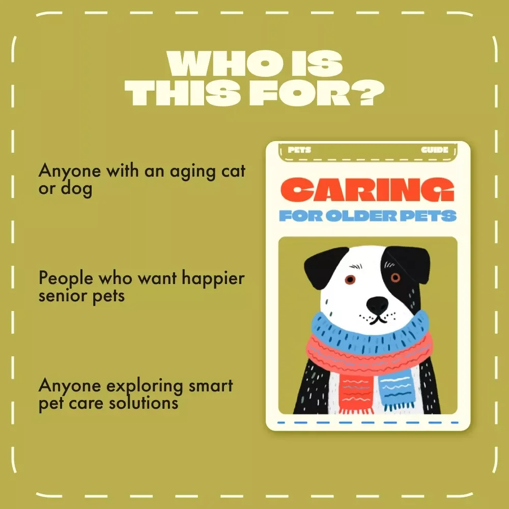Caring for Older Pets Guide | Digital Download for Pet Owners | How to Plan for Extra Care for Older Pets | Senior Pet Care eBook with AI Tools & Wellness Tips