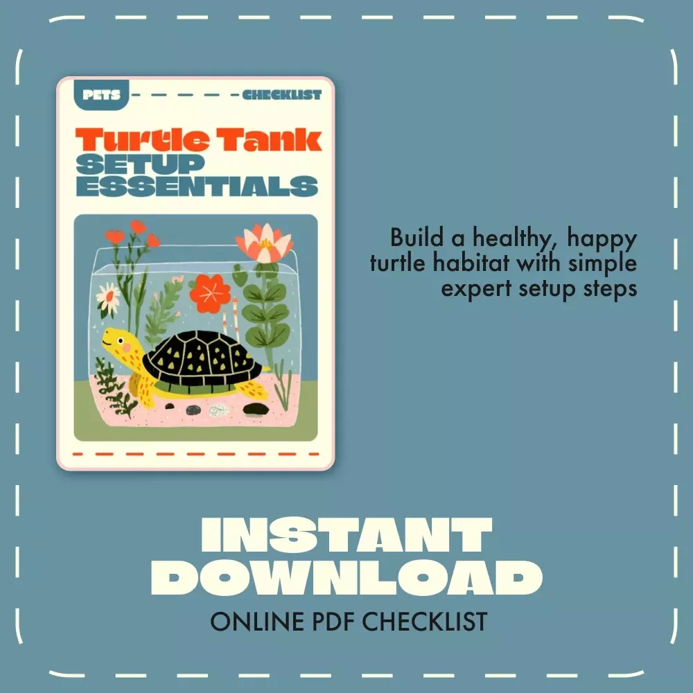 Turtle Tank Setup Essentials | Printable Turtle Tank Setup Guide & Digital Checklist for Perfect Aquarium Care