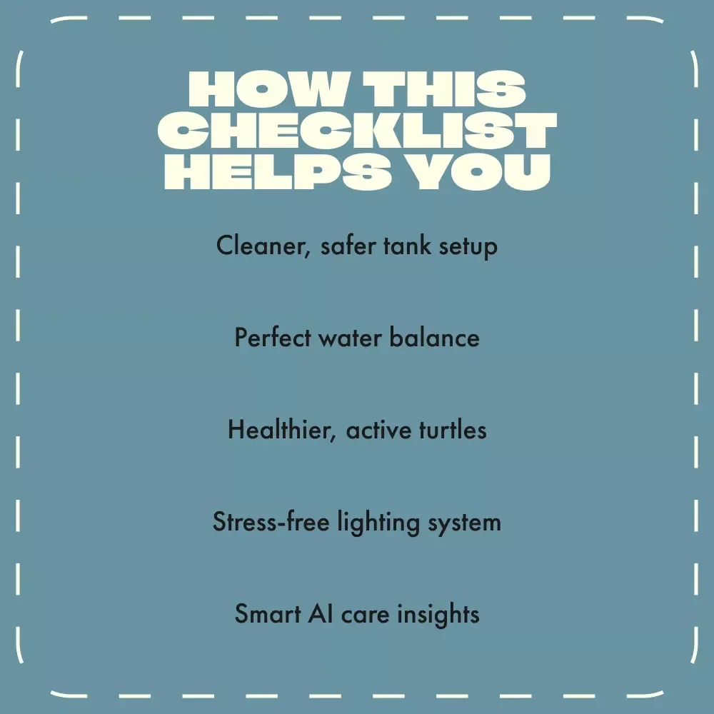 Turtle Tank Setup Essentials | Printable Turtle Tank Setup Guide & Digital Checklist for Perfect Aquarium Care