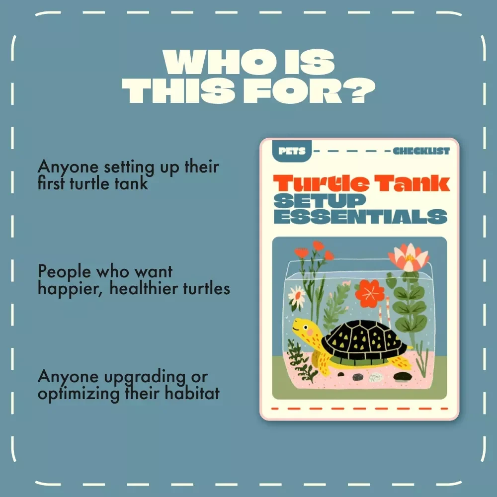 Turtle Tank Setup Essentials | Printable Turtle Tank Setup Guide & Digital Checklist for Perfect Aquarium Care
