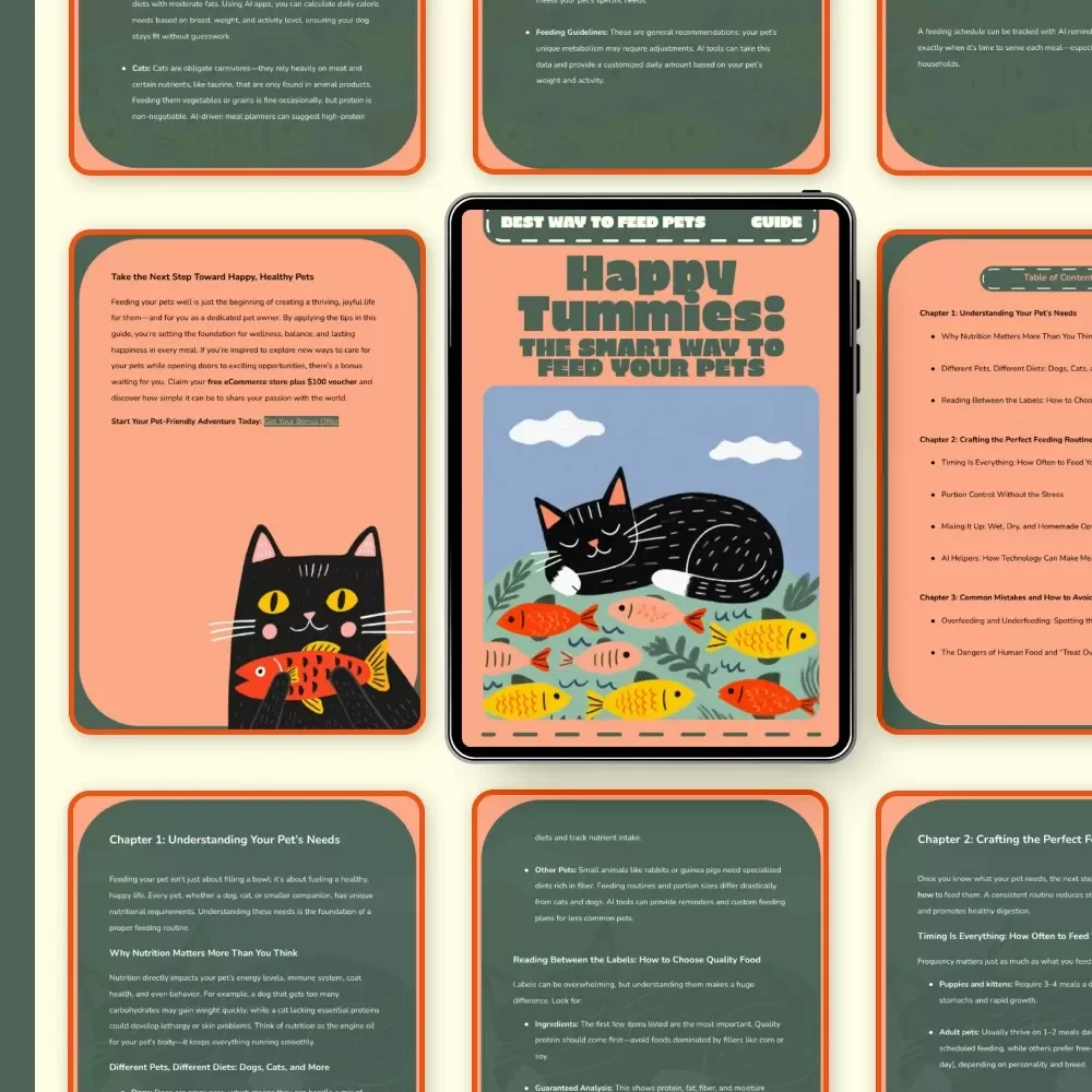 Happy Tummies: The Smart Way to Feed Your Pets | Digital Pet Feeding Guide | Best Way to Feed Pets | AI Pet Nutrition eBook for Smarter Mealtime Routines