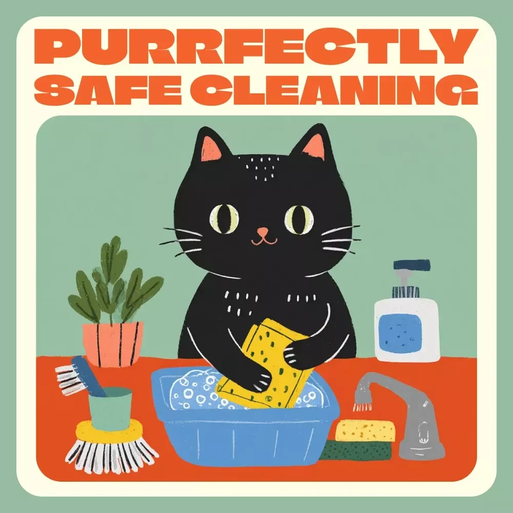 Purrfectly Safe Cleaning: A Cat-Friendly Checklist | Digital Download for Cat Owners | Safe Cleaning Products for Cat Homes | Printable Pet-Safe Cleaning Guide