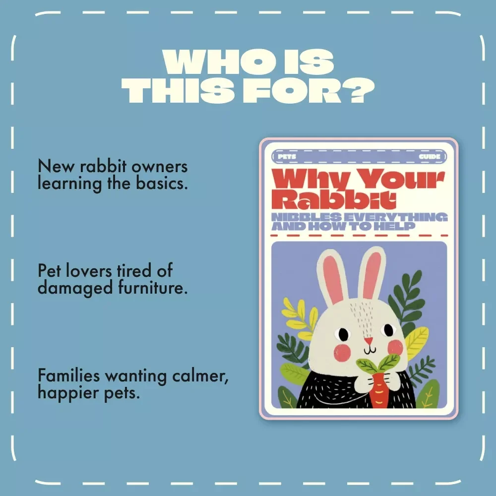 Why Your Rabbit Nibbles Everything and How to Help | Rabbit Chewing Guide | Stop Destructive Chewing Behavior | why is my rabbit chewing everything | Bunny Training & Care eBook
