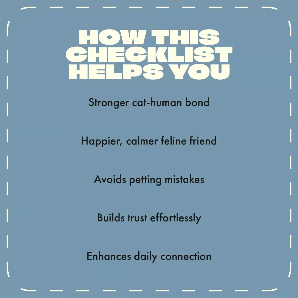 The Purr-fect Petting Checklist: How to Make Your Cat Melt with Joy | Digital Cat Care Guide | Best Way to Pet a Cat Printable Checklist for Cat Lovers