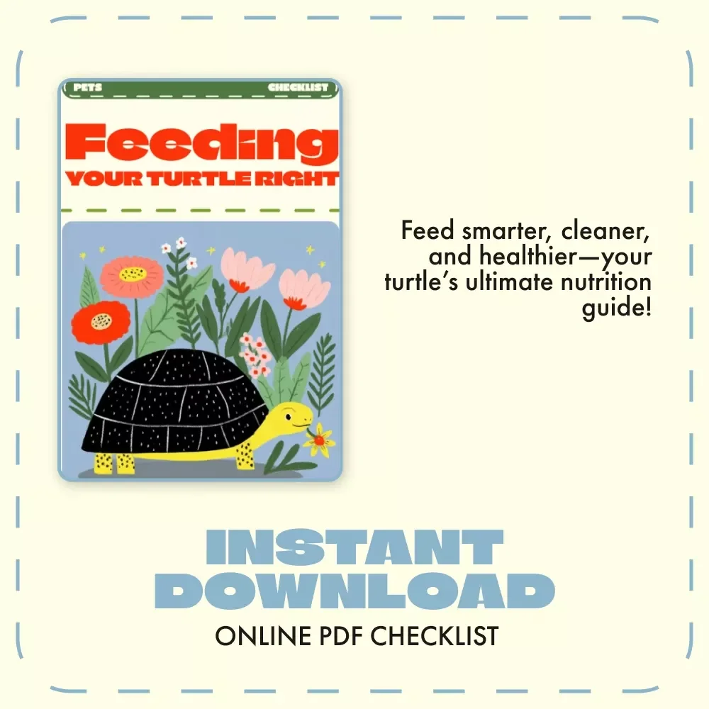 Feeding Your Turtle Right – Printable Turtle Feeding Checklist | Pet Turtle Care Guide | Digital Download for What to Feed Pet Turtles