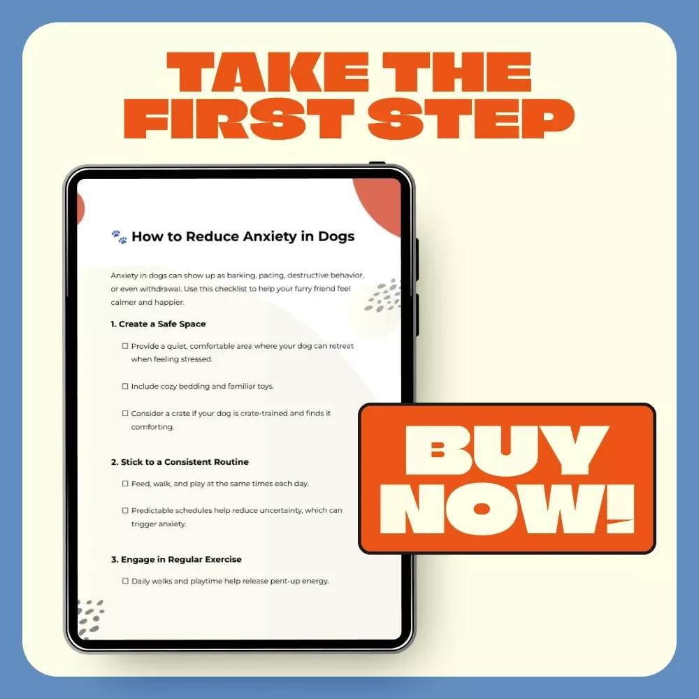 How to Reduce Anxiety in Dogs | Printable Checklist for Calmer, Happier Pets | Digital Download Guide for Dog Owners