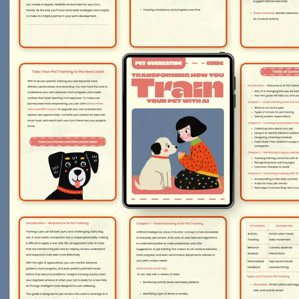 Transforming How You Train Your Pet with AI | Digital Pet Training Guide, AI Pet Behavior eBook, Puppy Training Checklist for Smart Owners