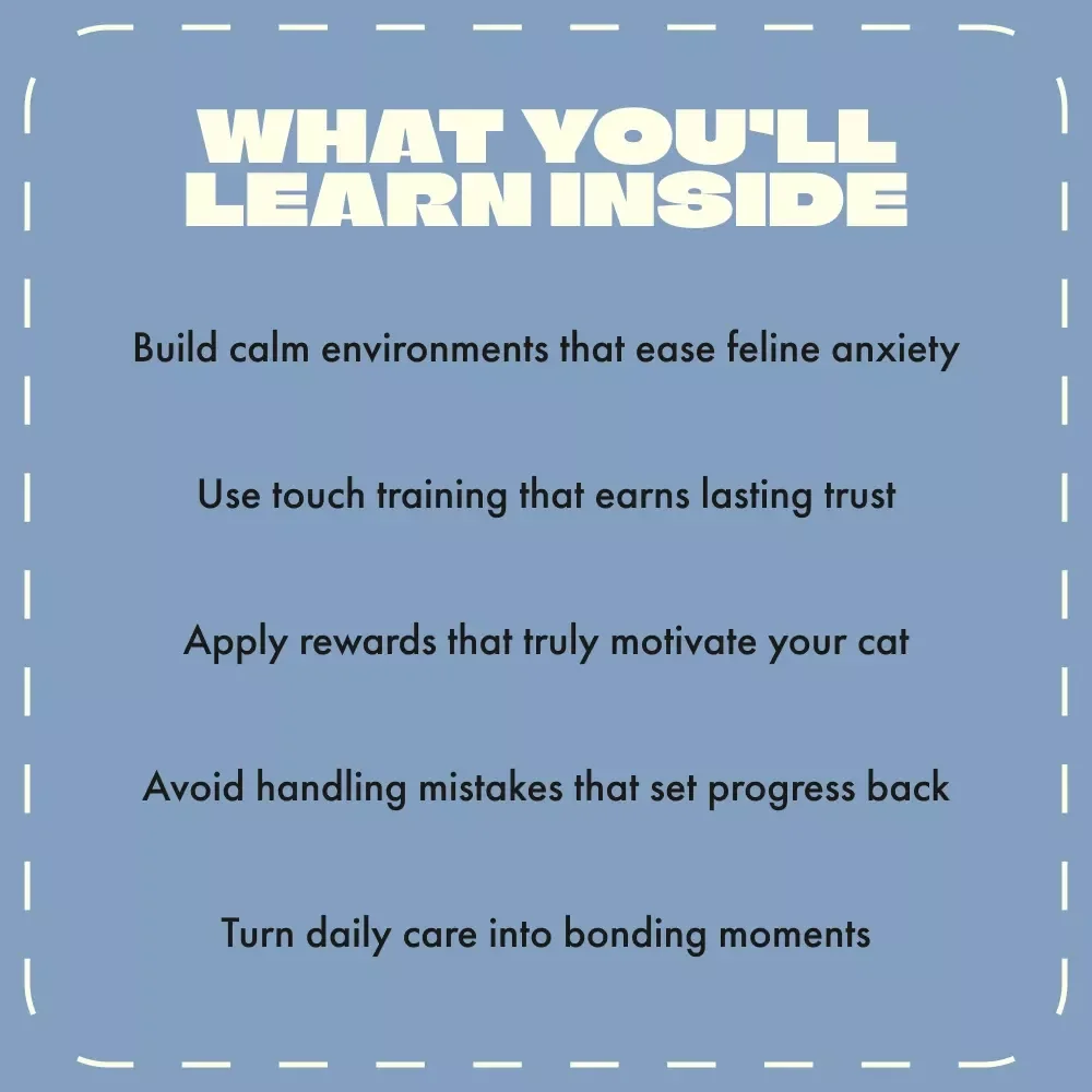 Teaching Your Cat to Love Gentle Handling | Printable Cat Training Guide | How to Teach a Cat to Tolerate Handling | Feline Behavior & Trust-Building eBook