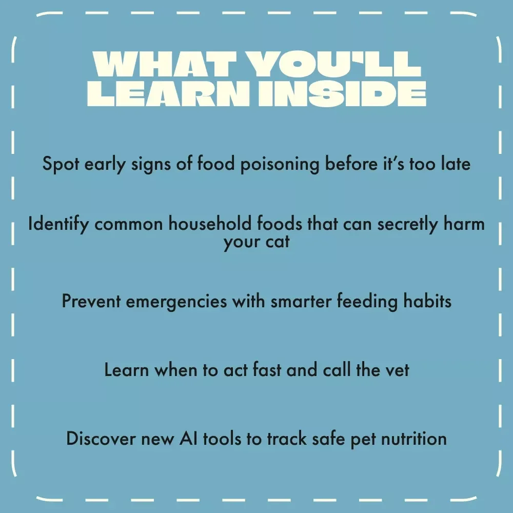 Hidden Dangers on the Dinner Table | Cat Safety Guide | Digital Download on Poisonous Foods for Cats | Pet Owner Must-Have eBook