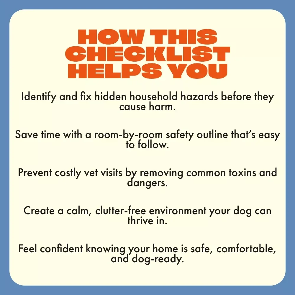 Dog Proofing Checklist for New Owners | Printable Home Safety Guide for Pet Parents | Digital Download Pet Care Planner | Dog Owner Must-Have Safety List