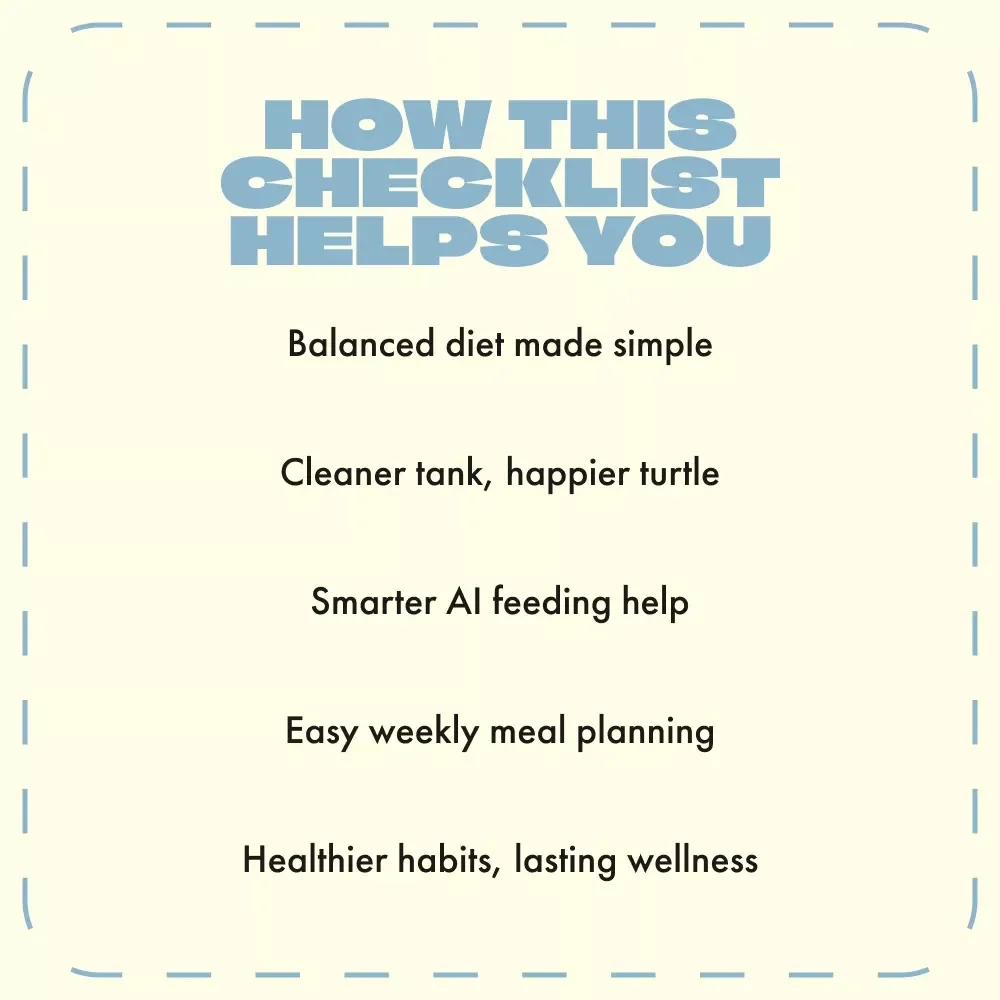 Feeding Your Turtle Right – Printable Turtle Feeding Checklist | Pet Turtle Care Guide | Digital Download for What to Feed Pet Turtles