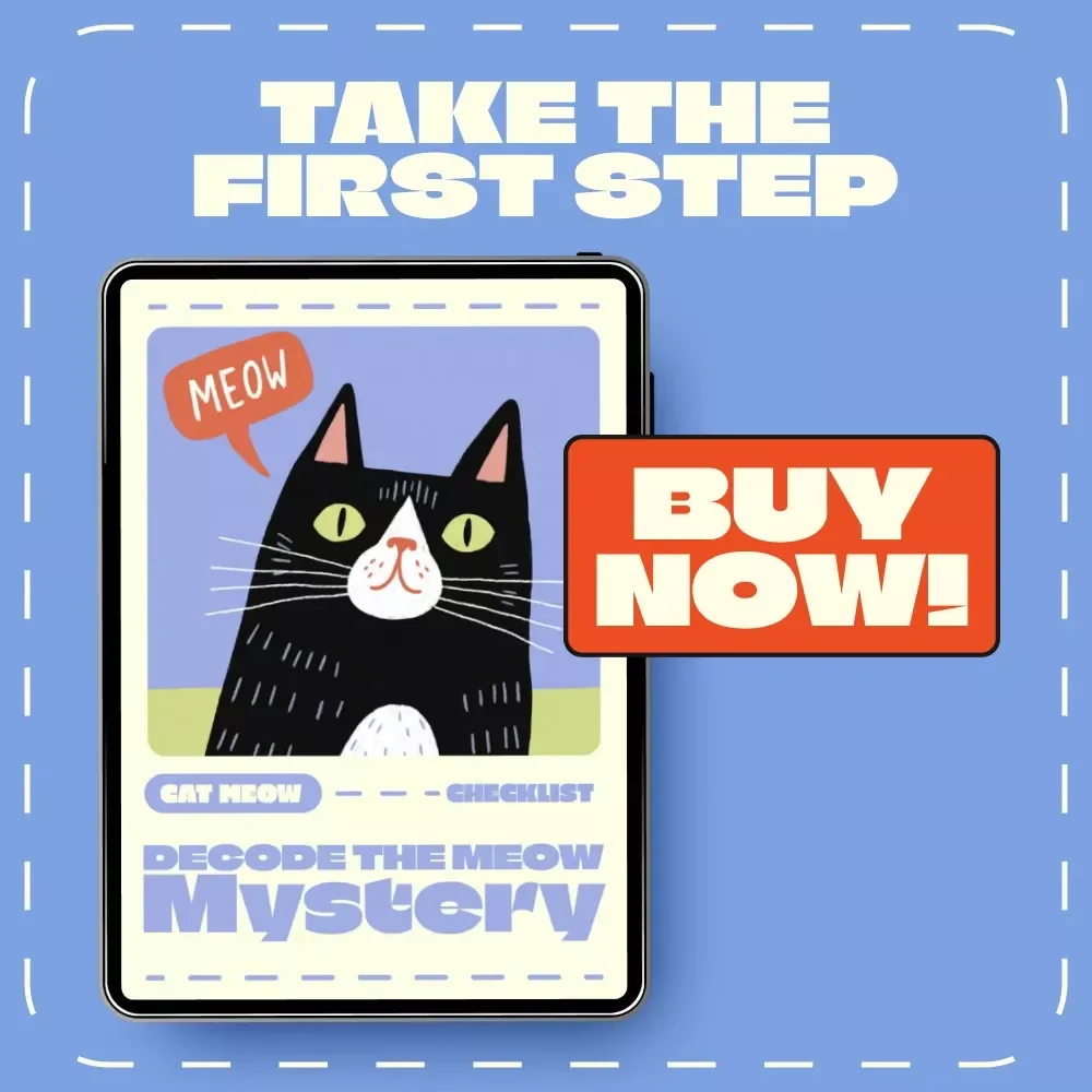 Decode the Meow Mystery | Cat Behavior Checklist | Digital Download | Why Does My Cat Meow So Much | Pet Owner’s Guide to Understanding Cat Communication