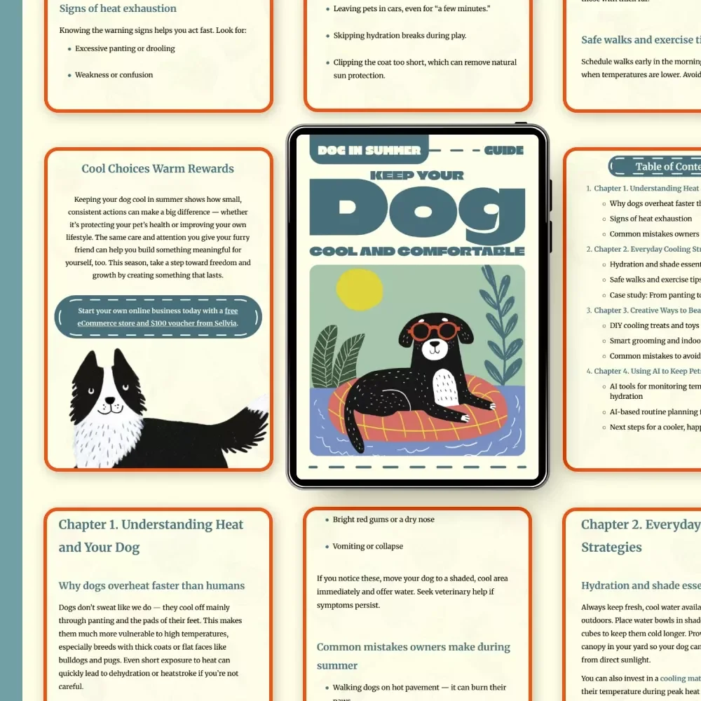 Keep Your Dog Cool and Comfortable | Summer Pet Care Guide | Best Way to Keep Your Dog Cool in Summer | Digital Download for Pet Owners