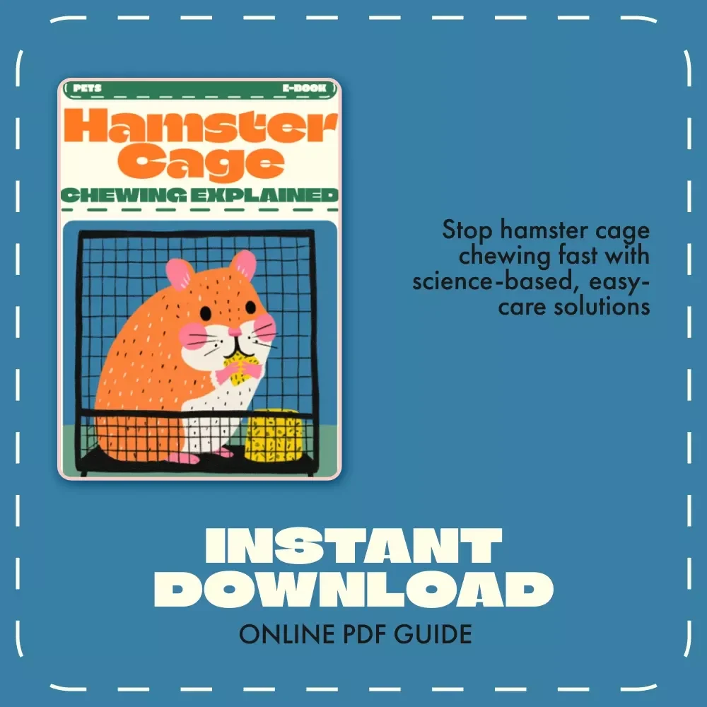 Hamster Cage Chewing Explained | Why Is My Hamster Chewing Its Cage? | Digital eBook Guide for Hamster Owners | Stop Cage Chewing with Practical Tips, AI Tools & Real-Life Cases