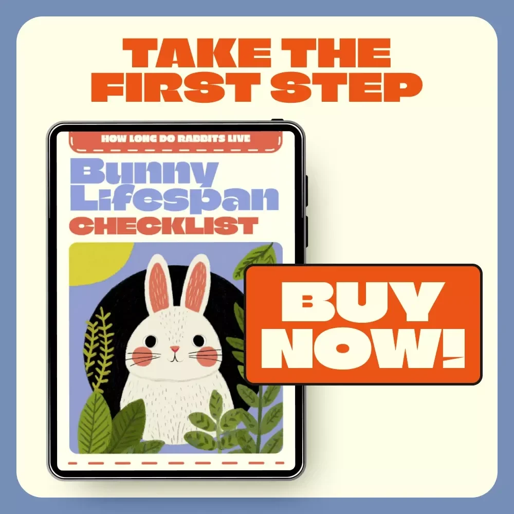 Bunny Lifespan Checklist | How Long Do Rabbits Live | Printable Rabbit Care Guide for Long, Healthy, and Happy Bunny Life | Digital Download Checklist for Rabbit Owners
