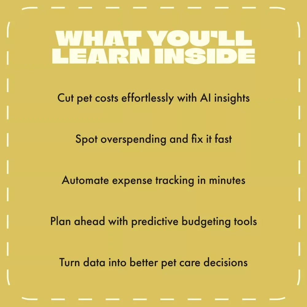 Smart Spending for Pet Lovers with AI | How to Use AI to Track Pet Expenses | Digital eBook Guide for Smarter Pet Care & Budgeting