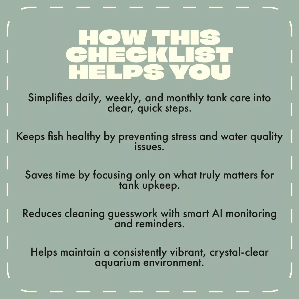 Sparkling Fish Tank Checklist | Digital Aquarium Cleaning Guide | How Often Should I Clean a Fish Tank | Printable & Editable Aquarium Maintenance Schedule