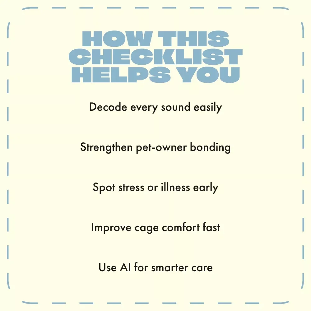 Squeaks & Secrets: The Guinea Pig Communication Checklist | Understand Why Is My Guinea Pig Squeaking | Printable & Digital Pet Care Guide for Owners