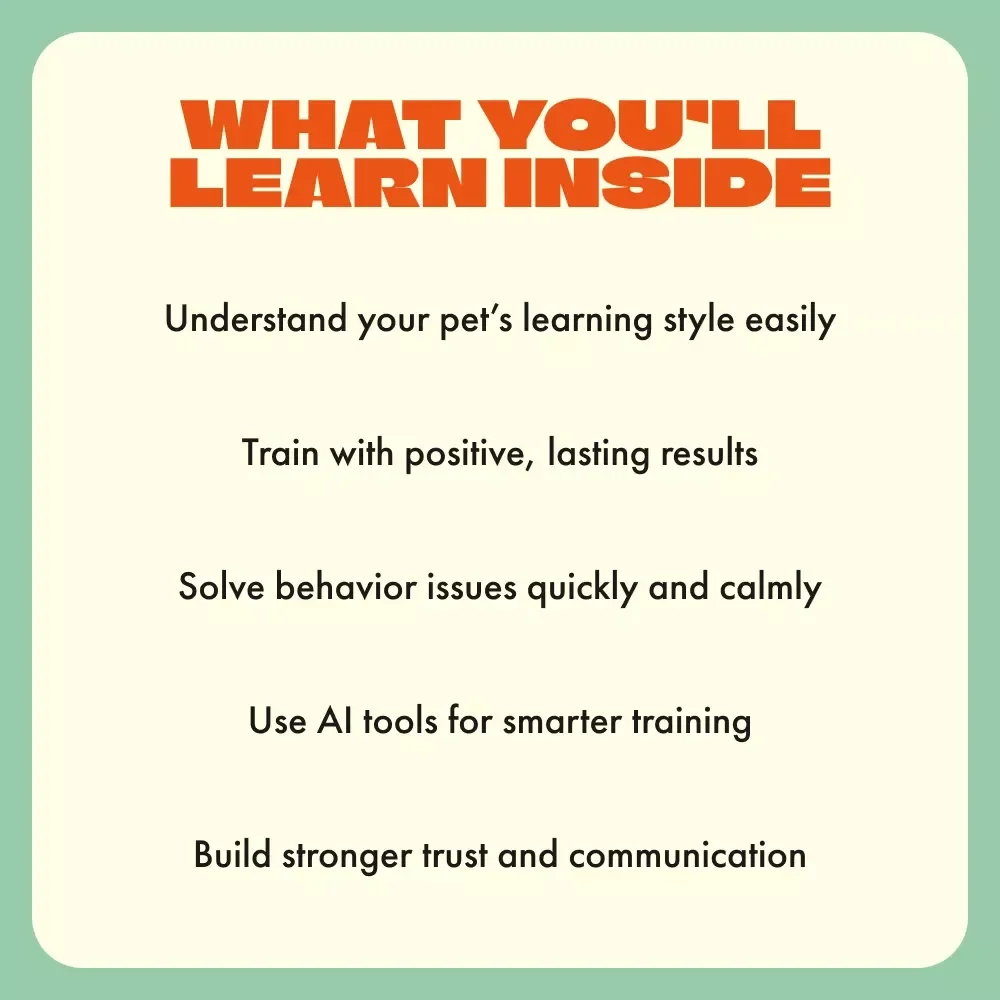 Guide to Effective Pet Training | Digital Pet Training Guide, eBook & Checklist for How to Train Your Pet Effectively | Pet Obedience & Behavior Improvement Download