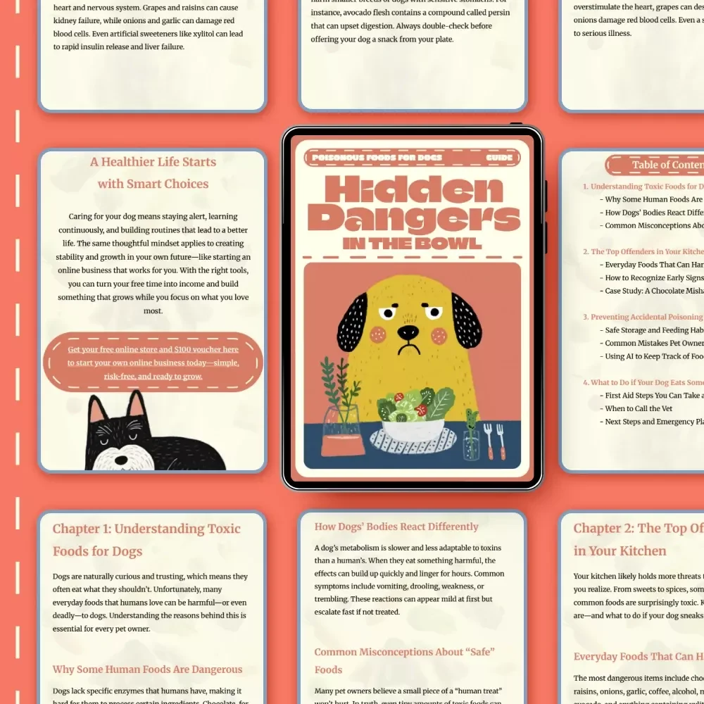 Hidden Dangers in the Bowl | Dog Safety Guide | Poisonous Foods for Dogs | Essential Digital Download for Pet Owners